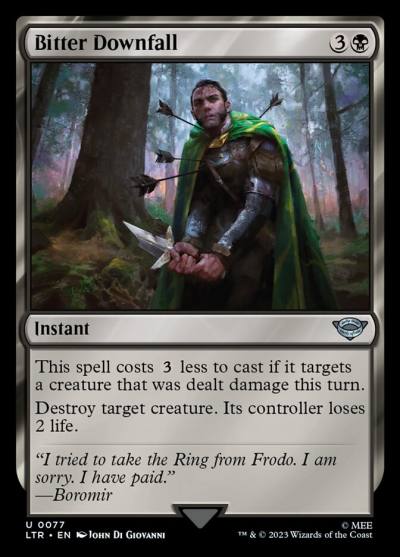 Bitter Downfall LTR-77 The Lord of the Rings: Tales of Middle-earth Magic card