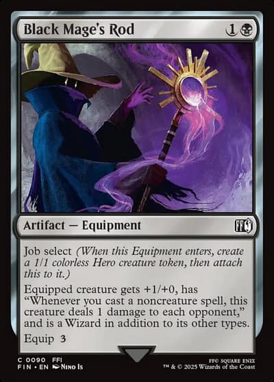 Black Mage's Rod FIN-90 Final Fantasy Magic card