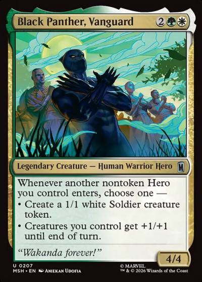 Black Panther, Vanguard MSH-207 Marvel Super Heroes Magic card
