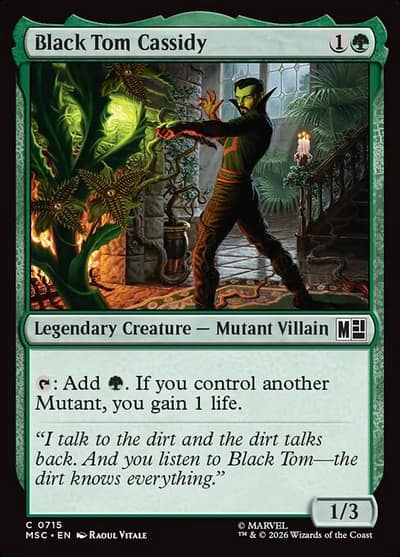 Black Tom Cassidy 715 Marvel Super Heroes Commander Magic card