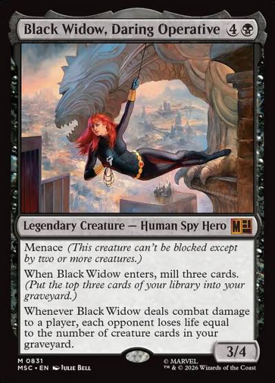 Black Widow, Daring Operative MSC-831 Marvel Super Heroes Commander Magic card