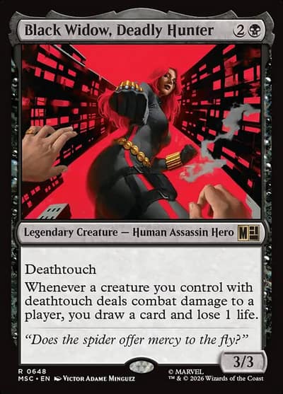 Black Widow, Deadly Hunter 648 Marvel Super Heroes Commander Magic card