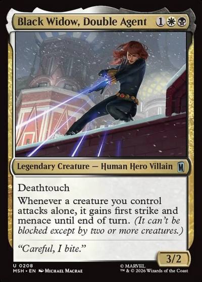 Black Widow, Double Agent MSH-208 Marvel Super Heroes Magic card