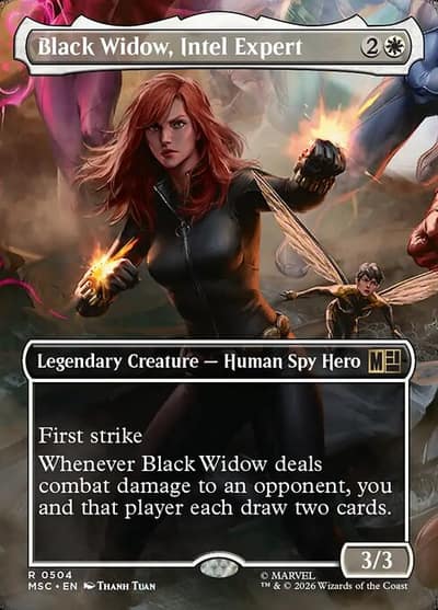 Black Widow, Intel Expert 504 Marvel Super Heroes Commander Magic card