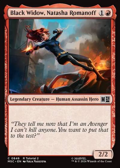 Black Widow, Natasha Romanoff MSC-846 Marvel Super Heroes Commander Magic card