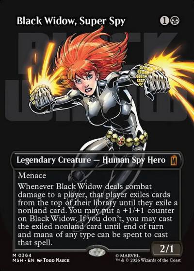 Black Widow, Super Spy MSH-364 Marvel Super Heroes Magic card
