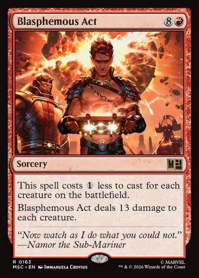 Blasphemous Act MSC-163 Marvel Super Heroes Commander Magic card