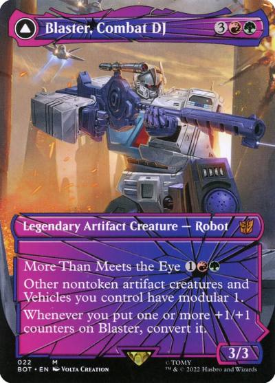 Blaster, Combat DJ // Blaster, Morale Booster BOT-22 Transformers Magic card