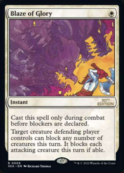Blaze of Glory 30A-6 30th Anniversary Edition Magic card
