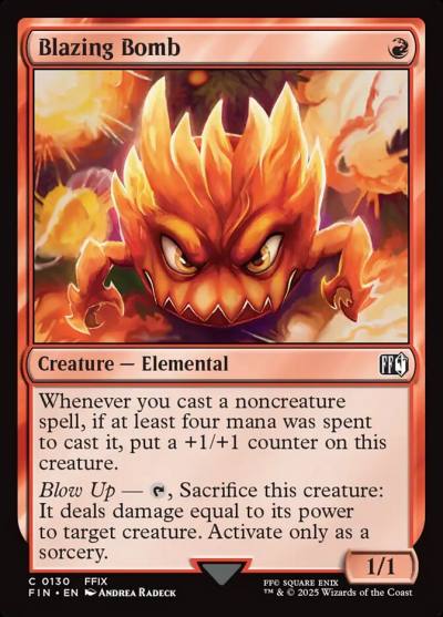 Blazing Bomb FIN-130 Final Fantasy Magic card