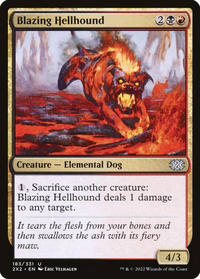 Blazing Hellhound 2X2-183 Double Masters 2022 Magic card