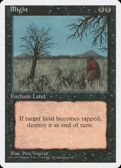 Blight 4ED-122 Fourth Edition Magic card