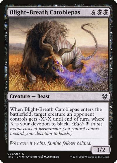 Blight-Breath Catoblepas 86 Theros Beyond Death Magic card