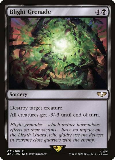 Blight Grenade 40K-31 Warhammer 40,000 Commander Magic card