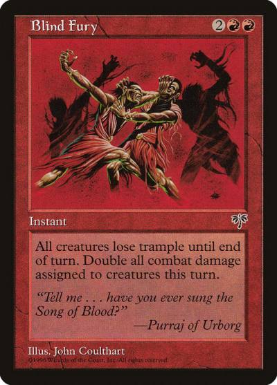 Blind Fury MIR-158 Mirage Magic card