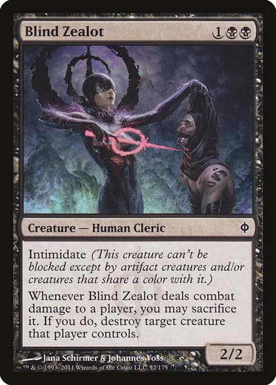 Blind Zealot 52 New Phyrexia Magic card