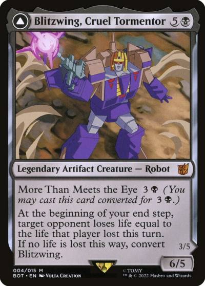 Blitzwing, Cruel Tormentor // Blitzwing, Adaptive Assailant BOT-4 Transformers Magic card