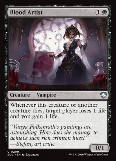 Blood Artist SOC-209 Secrets of Strixhaven Commander Magic card