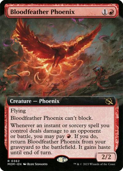 Bloodfeather Phoenix MOM-362 March of the Machine Magic card