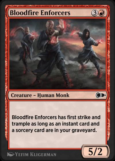 Bloodfire Enforcers PIO-124 Pioneer Masters Magic card