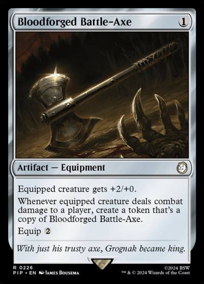 Bloodforged Battle-Axe PIP-226 Fallout Magic card