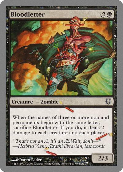 Bloodletter 50 Unhinged Magic card