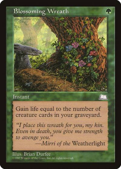 Blossoming Wreath WTH-120 Weatherlight Magic card