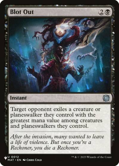 Blot Out PLST-MAT-12 The List Magic card