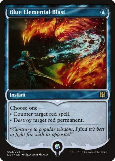 Blue Elemental Blast SS1-2 Signature Spellbook: Jace Magic card