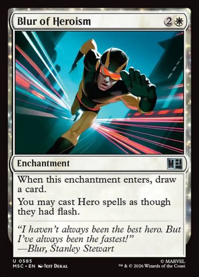Blur of Heroism MSC-585 Marvel Super Heroes Commander Magic card