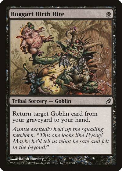 Boggart Birth Rite 101 Lorwyn Magic card