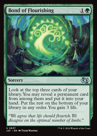 Bond of Flourishing J25-637 Foundations Jumpstart Magic card