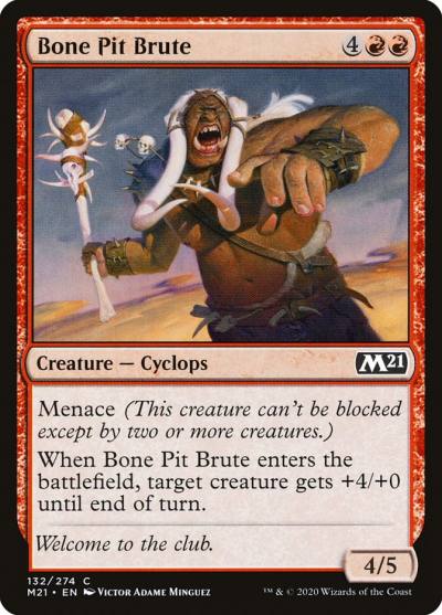 Bone Pit Brute M21-132 Core Set 2021 Magic card