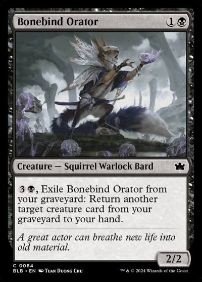 Bonebind Orator 84 Bloomburrow Magic card