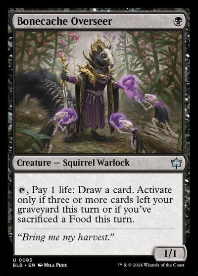 Bonecache Overseer BLB-85 Bloomburrow Magic card