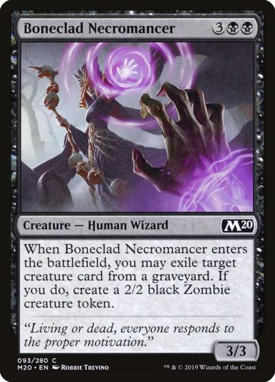 Boneclad Necromancer M20-93 Core Set 2020 Magic card