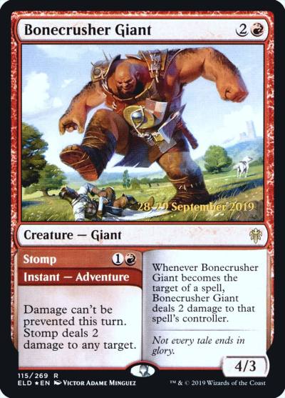 Bonecrusher Giant // Stomp PELD-115S Throne of Eldraine Promos Magic card