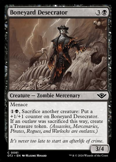 Boneyard Desecrator 81 Outlaws of Thunder Junction Magic card