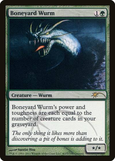 Boneyard Wurm PW11-84 Wizards Play Network 2011 Magic card