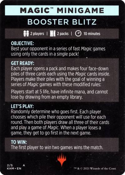 Booster Blitz MKHM-2 Kaldheim Minigames Magic card