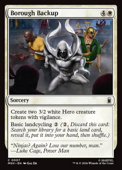Borough Backup MSH-7 Marvel Super Heroes Magic card
