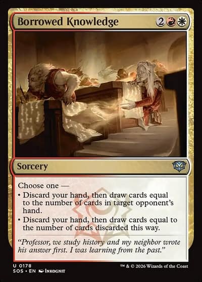 Borrowed Knowledge SOS-178 Secrets of Strixhaven Magic card