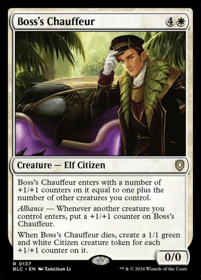 Boss's Chauffeur BLC-137 Bloomburrow Commander Magic card
