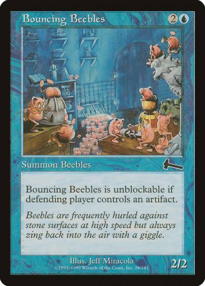 Bouncing Beebles ULG-28 Urza's Legacy Magic card