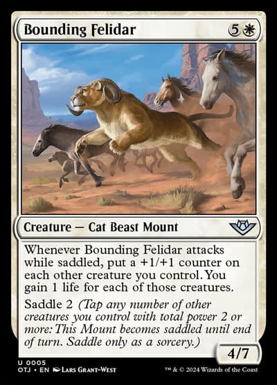 Bounding Felidar 5 Outlaws of Thunder Junction Magic card