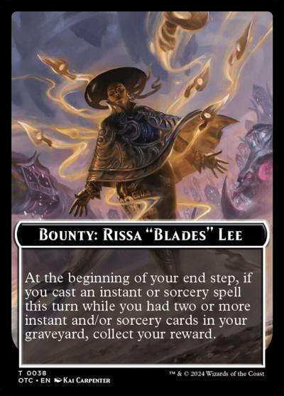 Bounty: Rissa "Blades" Lee // Wanted! TOTC-38 Outlaws of Thunder Junction Commander Tokens Magic card