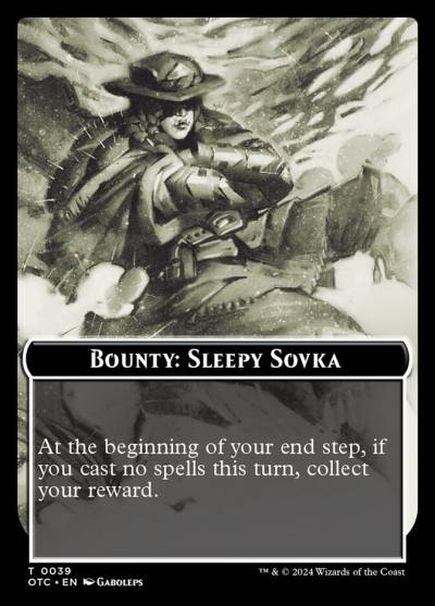 Bounty: Sleepy Sovka // Wanted! TOTC-39 Outlaws of Thunder Junction Commander Tokens Magic card