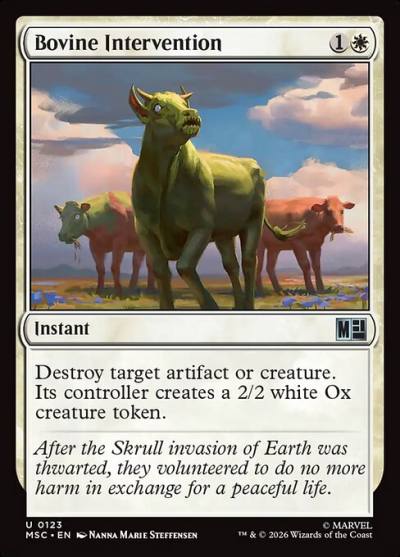 Bovine Intervention MSC-123 Marvel Super Heroes Commander Magic card