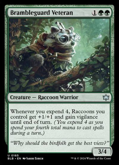Brambleguard Veteran BLB-165 Bloomburrow Magic card