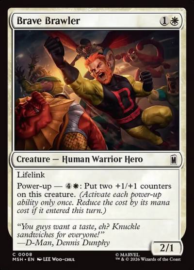 Brave Brawler MSH-8 Marvel Super Heroes Magic card